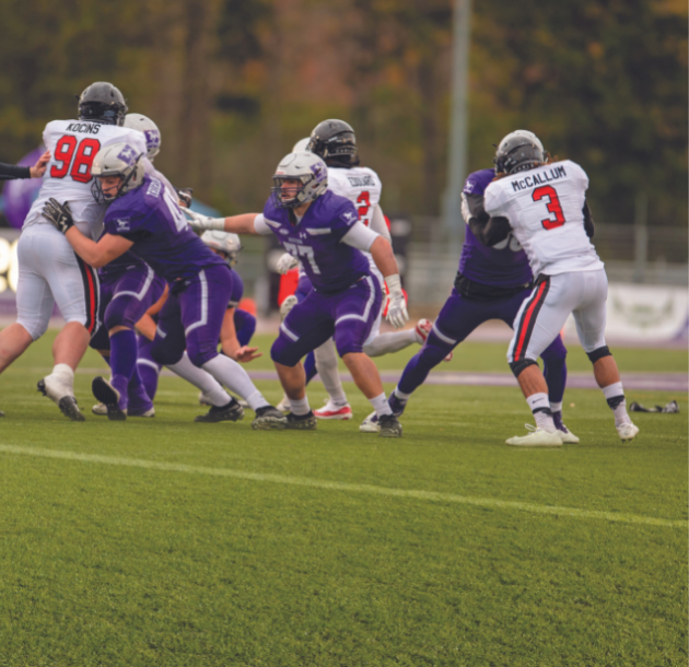 Social sci student playing football