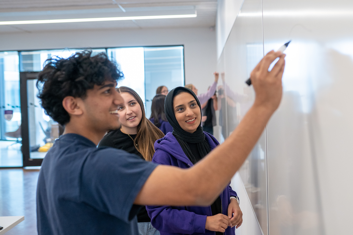 Students in a classroom