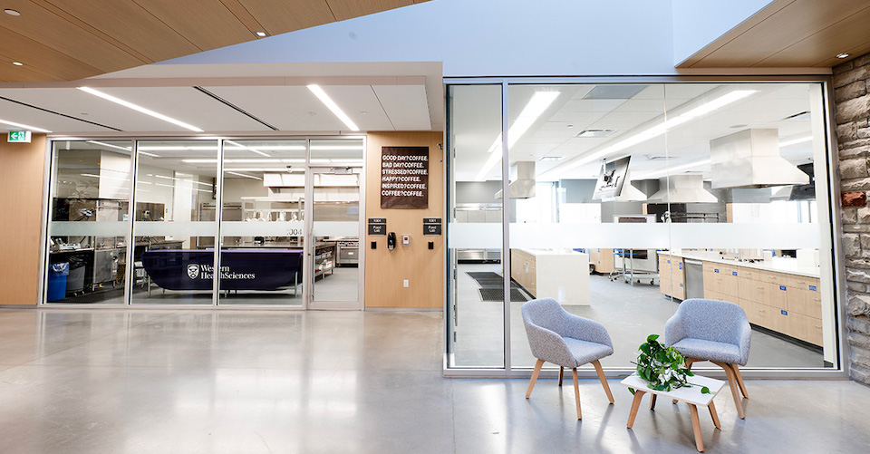 Opened in 2019, the Academic Pavilion features state-of-the-art food science and nutrition labs where “science is on display.”