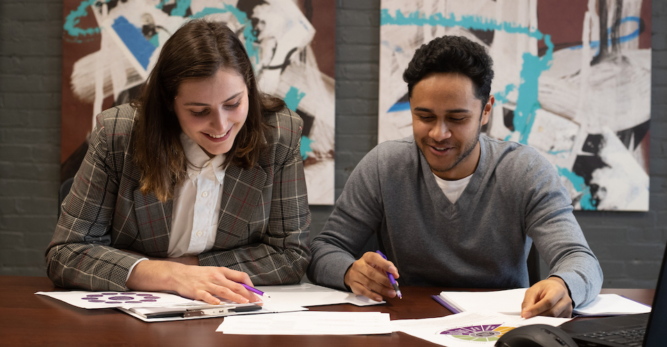 Students on an internship at Innovation Works