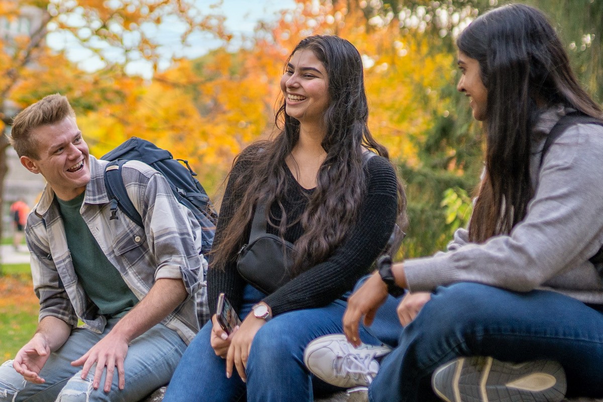 Students laughing