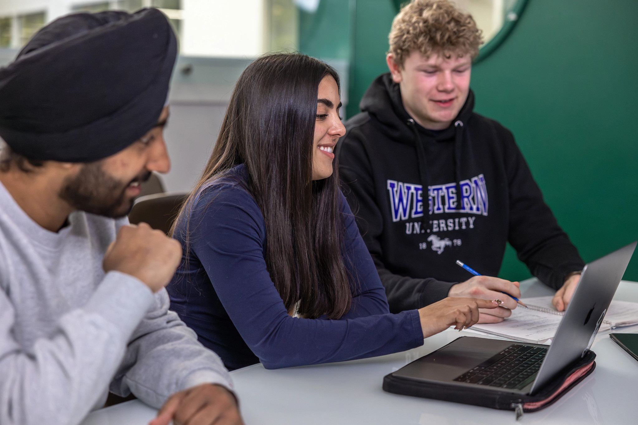 students studying