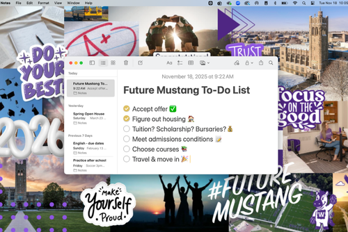 Checklist on computer