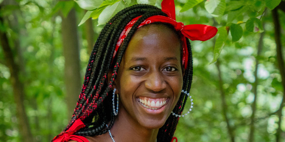 Elizabeth, a student from Uganda