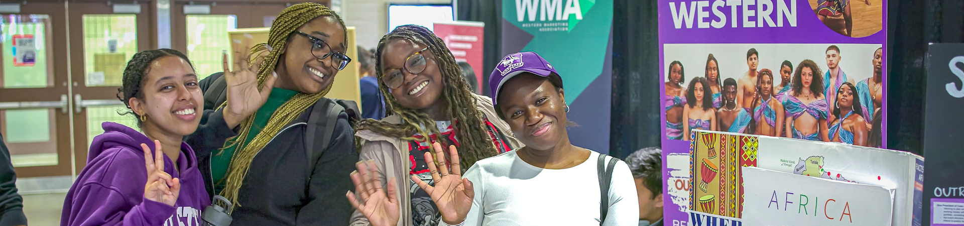 Students in the African Student Association at clubs week.