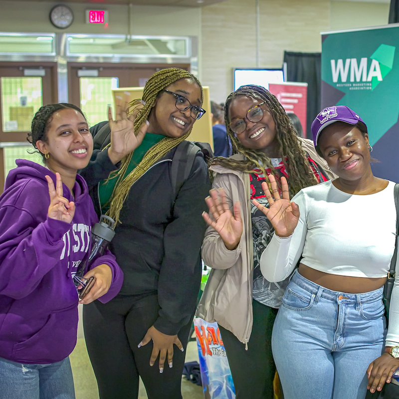 Students in the African Student Association at clubs week.